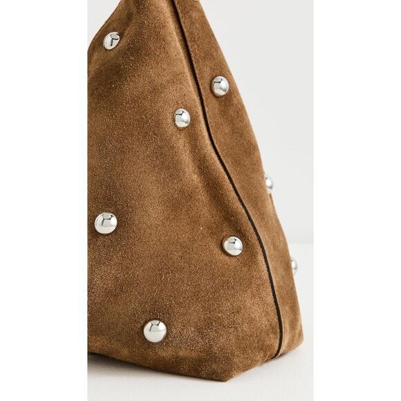 Women's The Mylie Shoulder Bag in Studded Suede - Picture 4 of 5